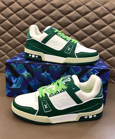 green lv sneakers.